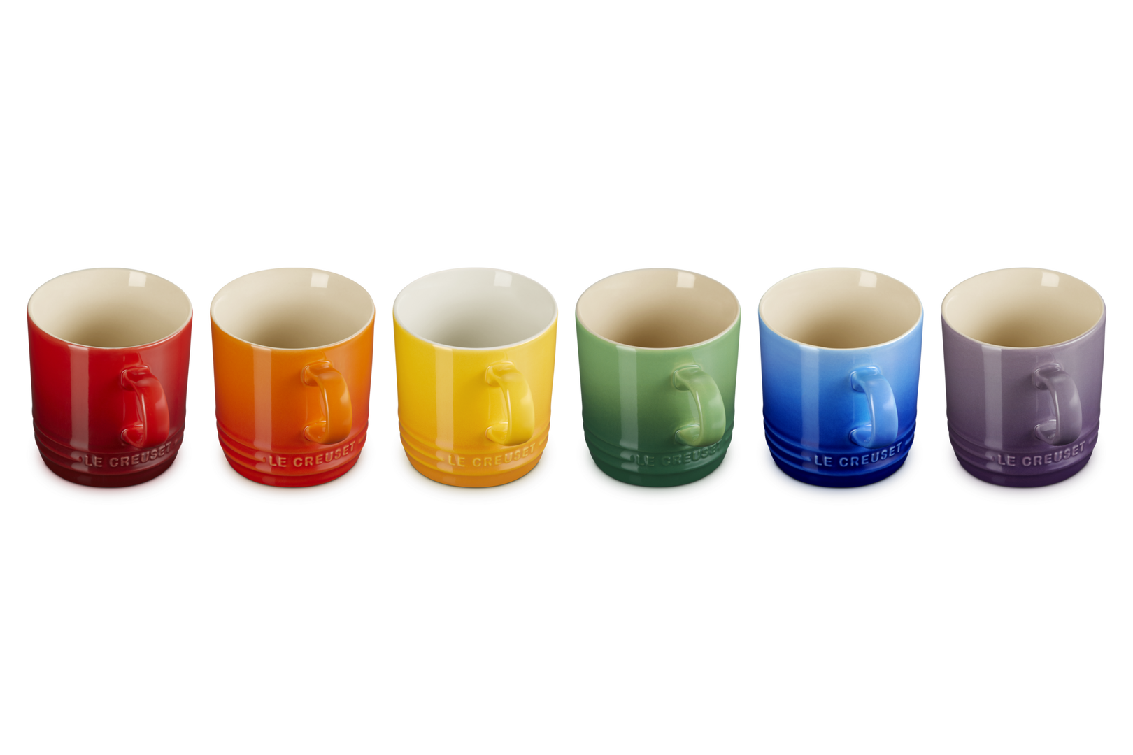 Le Creuset Set de 6 Canecas de Cappuccino Arco-Íris em Cerâmica — 3