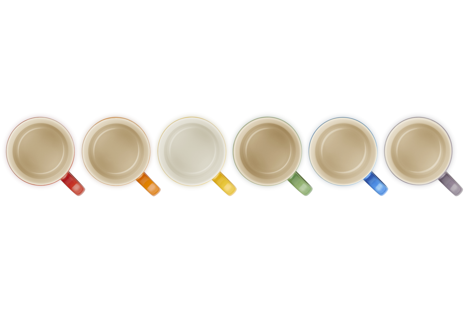 Le Creuset Set de 6 Canecas de Cappuccino Arco-Íris em Cerâmica — 5