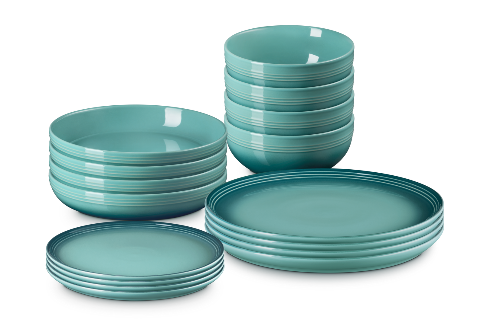 Le Creuset Set de 16 Peças de Serviço de Mesa Coupe (Bleu Riviera)