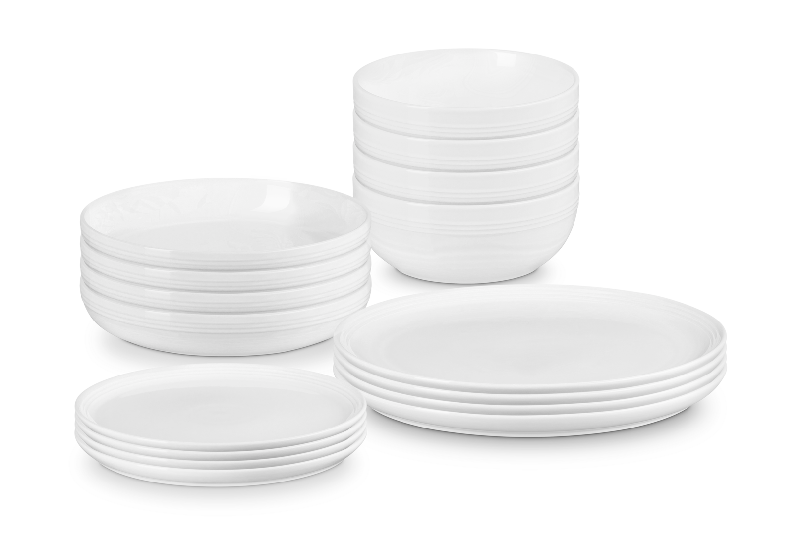 Le Creuset Set de 16 Peças de Serviço de Mesa Coupe (Branco)