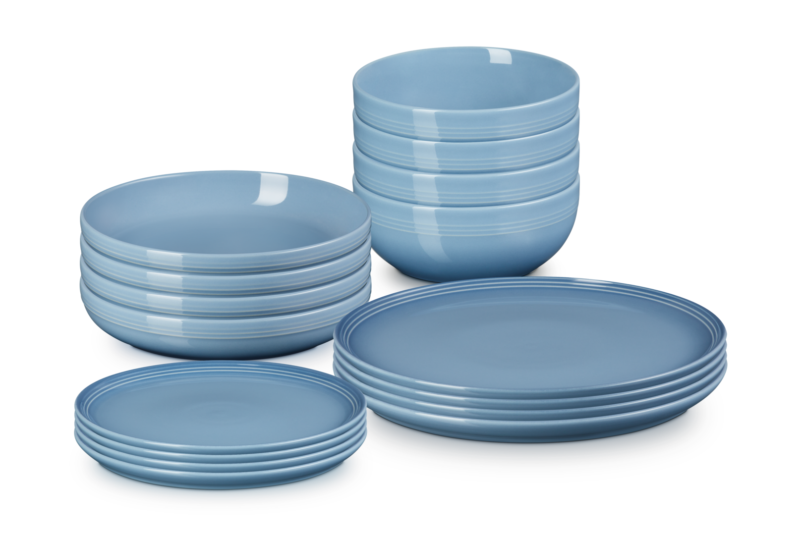 Le Creuset Set de 16 Peças de Serviço de Mesa Coupe (Chambray)