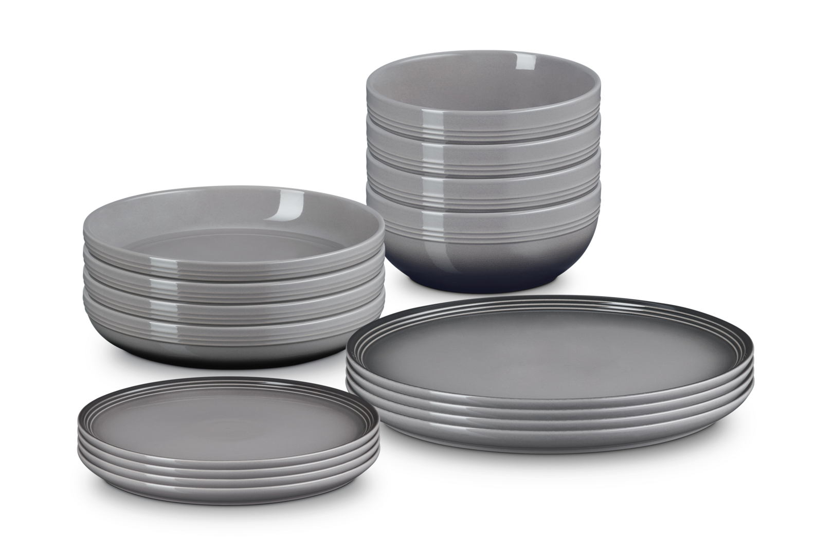 Le Creuset Set de 16 Peças de Serviço de Mesa Coupe (Flint)
