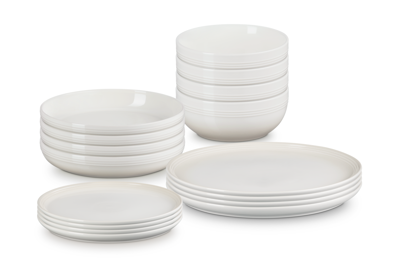 Le Creuset Set de 16 Peças de Serviço de Mesa Coupe (Merengue)