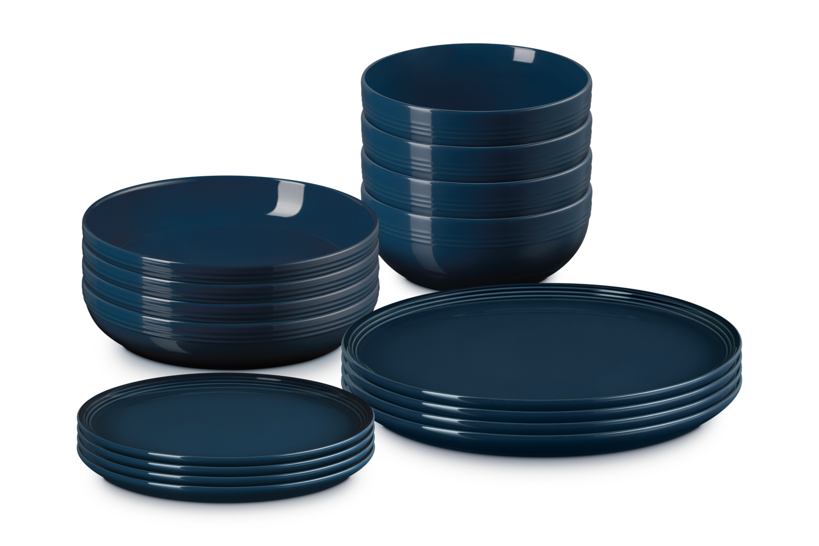 Le Creuset Set de 16 Peças de Serviço de Mesa Coupe (Nuit)