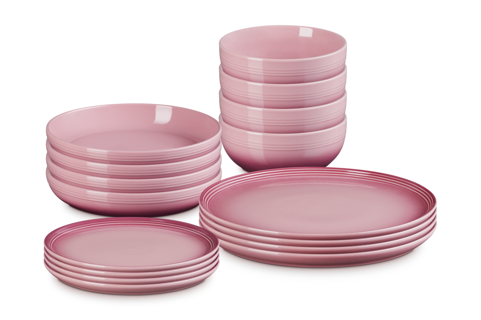 Le Creuset Set de 16 Peças de Serviço de Mesa Coupe (Rose Quartz)
