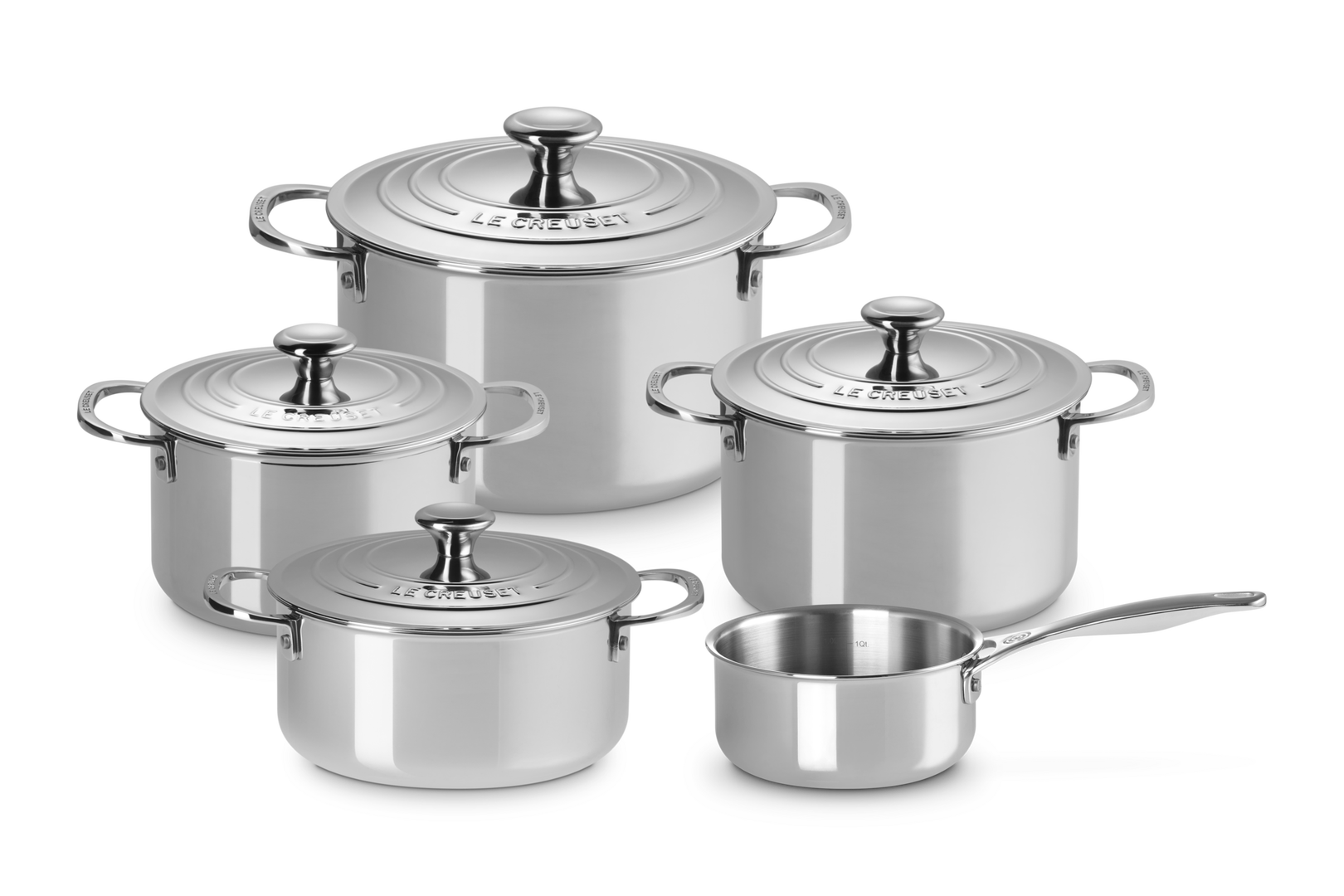 Le Creuset Set 5 Peças de Aço Inoxidável Signature (Sem Cor)