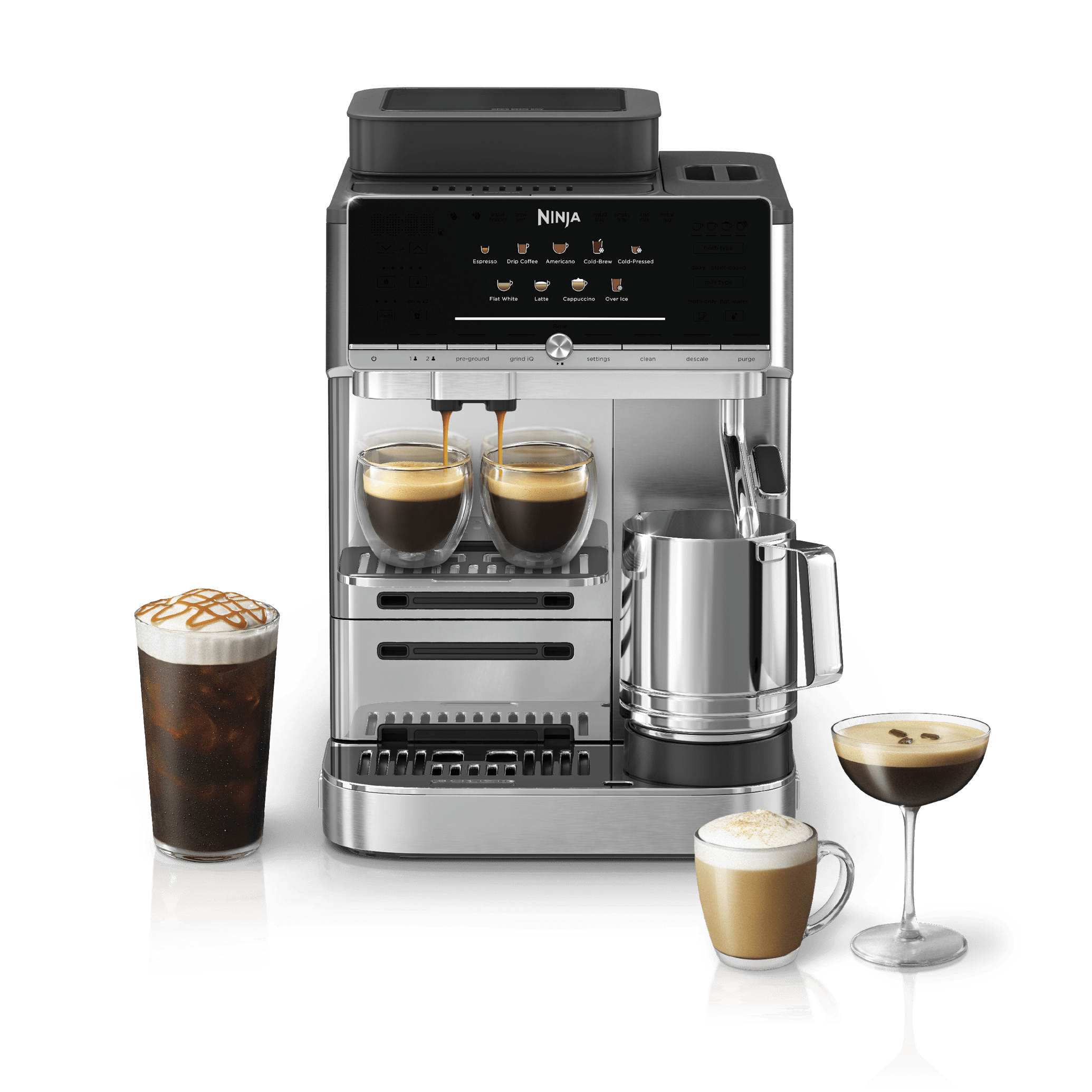 Ninja AutoBarista Máquina de Espresso Totalmente Automática em Aço Inoxidável