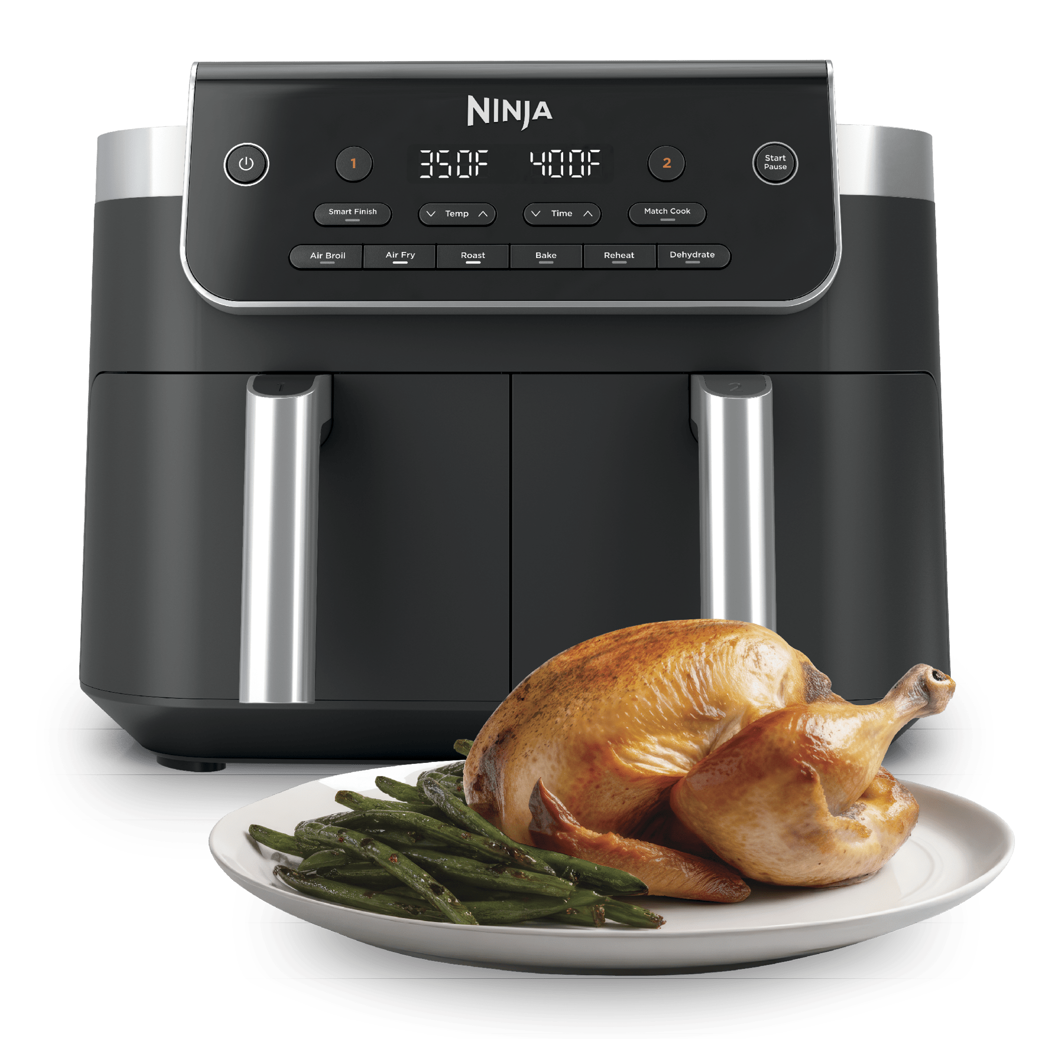 Ninja DualZone 8 QT (7,6 L) Fritadeira de Ar Dupla (Cinzento)