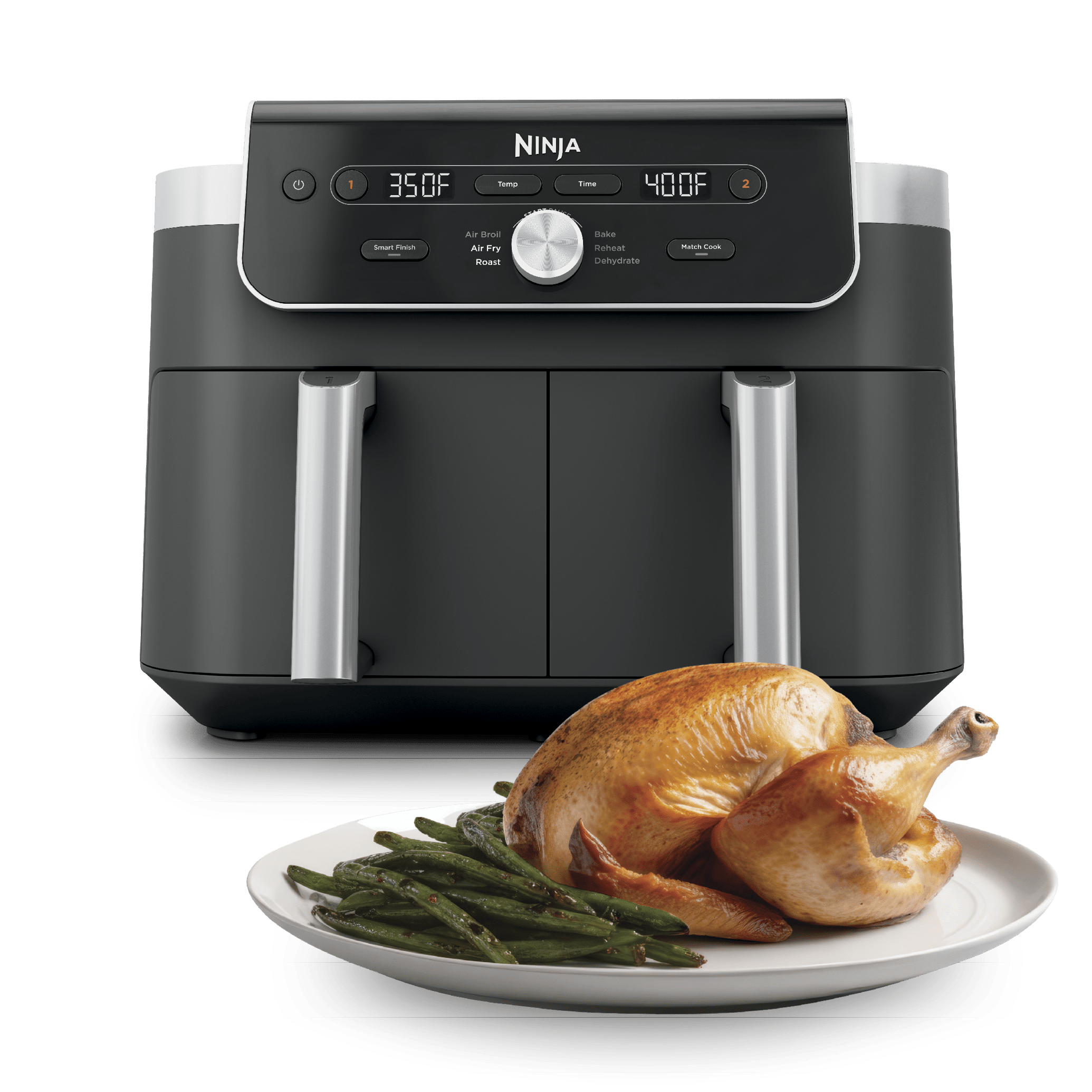 Ninja DualZone 10 QT (9,5 L) Fritadeira de Ar Dupla (Cinzento)
